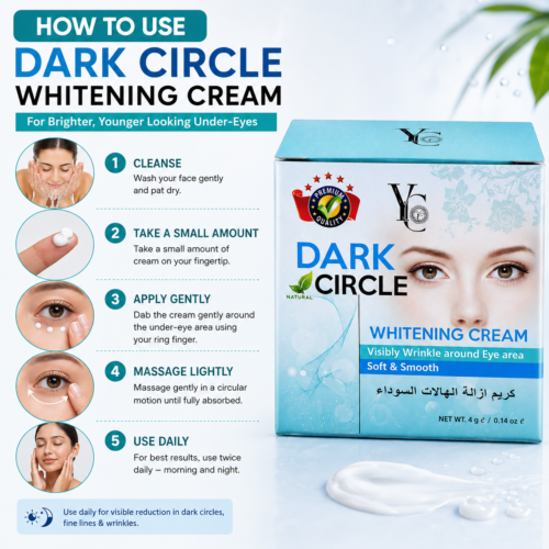 YC Dark Circle Eye Cream | Brightening & Hydrating Under Eye Cream for Puffiness & Tired Eyes | 30g