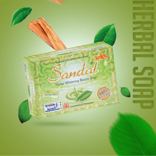 Sandal Herbal Whitening Beauty Soap | Sandalwood Bath Soap for Soft, Fresh & Healthy-Looking Skin