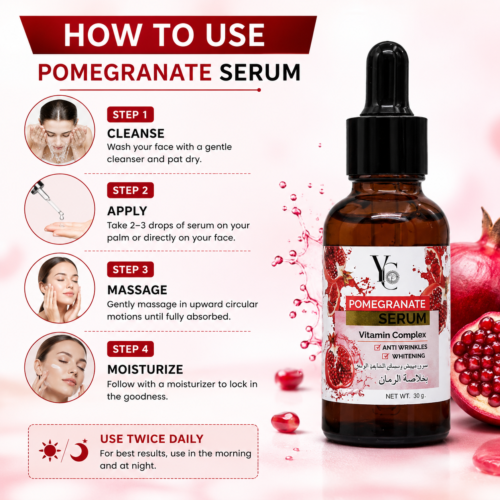 YC Pomegranate Extract Serum | Brightening & Anti-Wrinkle Face Serum | 30g