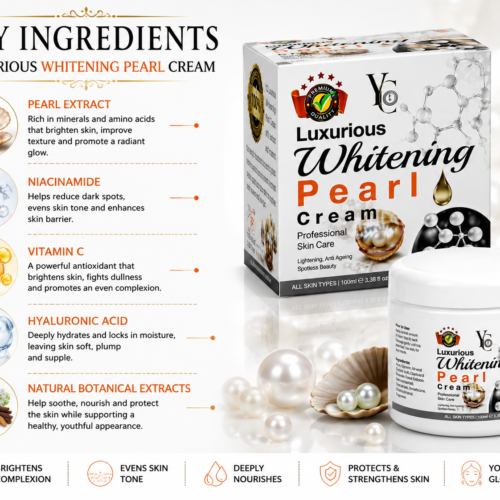 YC Luxurious Whitening Pearl Cream | Pearl Extract Brightening & Nourishing Face Cream | 30g