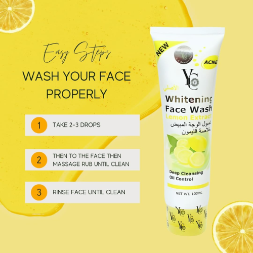 YC Fairness Lemon Face Wash 100 mL for Oily Skin