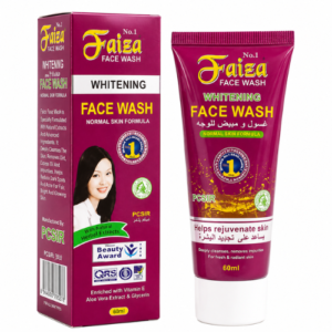 Faiza Whitening Face Wash | Vitamin E, Aloe Vera & Glycerin | 60ml