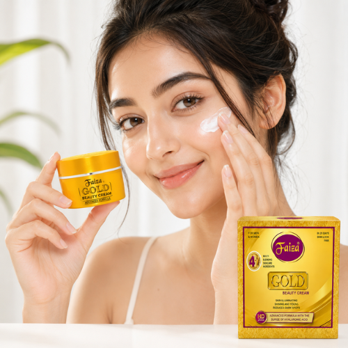 Faiza Gold Beauty Cream | Hyaluronic Acid Moisturizing Face Cream for Radiant & Healthy-Looking Skin