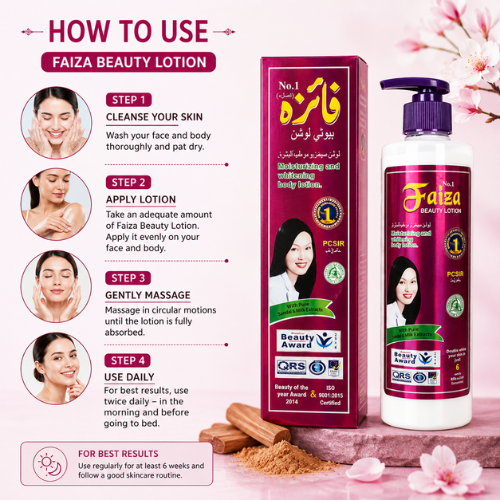 Faiza Beauty Lotion | Moisturizing & Nourishing Body Lotion for Soft, Smooth & Healthy-Looking Skin