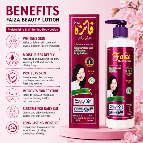 Faiza Beauty Lotion | Moisturizing & Nourishing Body Lotion for Soft, Smooth & Healthy-Looking Skin
