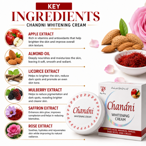 Chandni Whitening Cream 30g | Nourishing Face Cream for Soft, Smooth & Healthy-Looking Skin