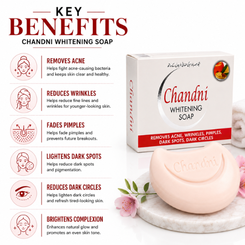 Chandni Whitening Soap | Gentle Cleansing Beauty Soap for Soft, Fresh & Healthy-Looking Skin