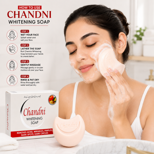 Chandni Whitening Soap | Gentle Cleansing Beauty Soap for Soft, Fresh & Healthy-Looking Skin