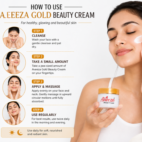 Aneeza Gold Beauty Cream | Nourishing Face Cream for Soft, Smooth & Healthy-Looking Skin