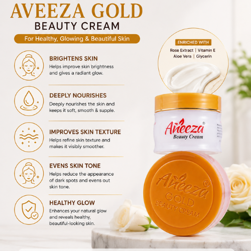 Aneeza Gold Beauty Cream | Nourishing Face Cream for Soft, Smooth & Healthy-Looking Skin