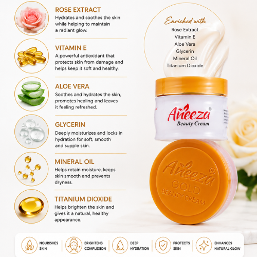 Aneeza Gold Beauty Cream | Nourishing Face Cream for Soft, Smooth & Healthy-Looking Skin