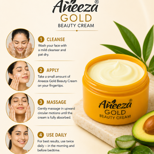 Aneeza Gold Beauty Cream | Avocado Oil & Aloe Vera Face Cream