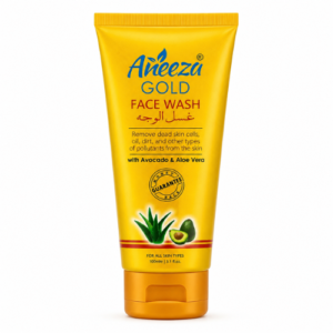 Aneeza Gold Face Wash | Avocado Oil & Aloe Vera Face Cleanser | 100ml