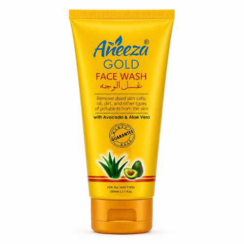 Aneeza Gold Face Wash | Avocado Oil & Aloe Vera Face Cleanser | 100ml