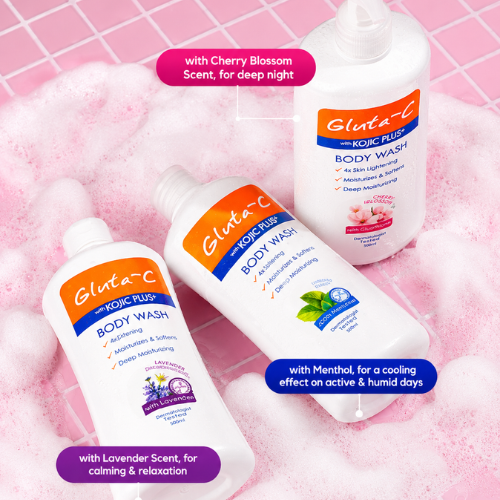 Gluta-C Kojic Plus+ Body Wash with Cherry Blossom