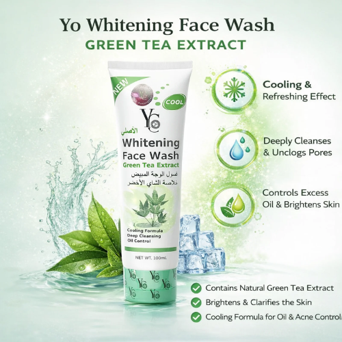 YC Whitening Green Tea Face Wash for Oily Skin 100ml