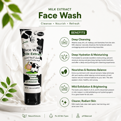 YC Fairness Face Wash for Oily Skin with Milk