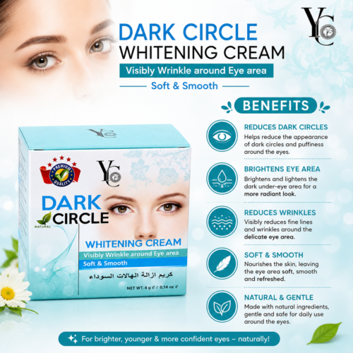 YC Dark Circle Eye Cream | Brightening & Hydrating Under Eye Cream for Puffiness & Tired Eyes | 30g